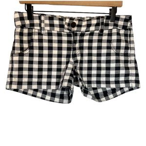 Copper Key Junior’s Black & White Plaid Shorts - Size 9